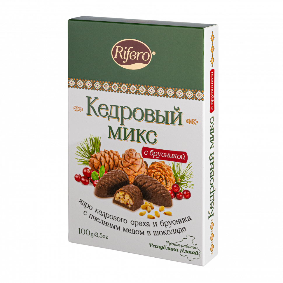  Риф и ко Конфеты "Кедровый микс БРУСНИКА" 100г    в Пыть-яхе