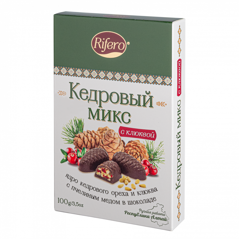  Риф и ко Конфеты "Кедровый микс КЛЮКВА" 100г     в Пыть-яхе