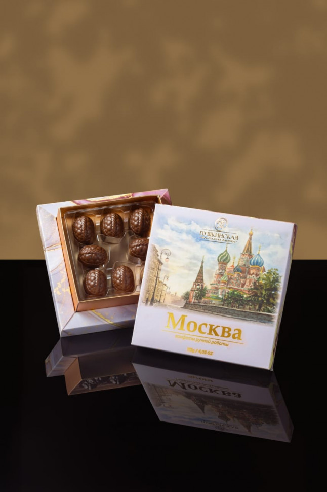  Пушкинская фабрика Конфеты Фундук-Малина (Москва), 115г(розовая коробка) в Пыть-яхе